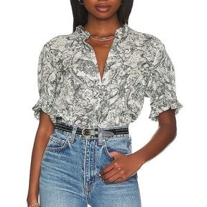 Selkie Black and White Patterned Blouse